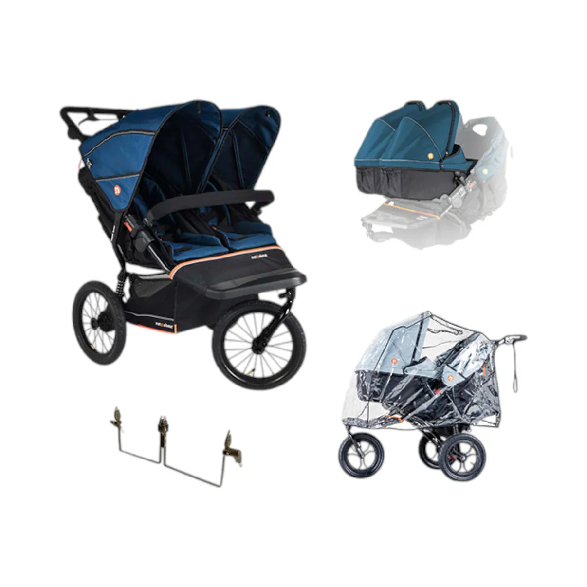 Out n About Nipper V6 Plus Twin Bundle - Highland Blue 1