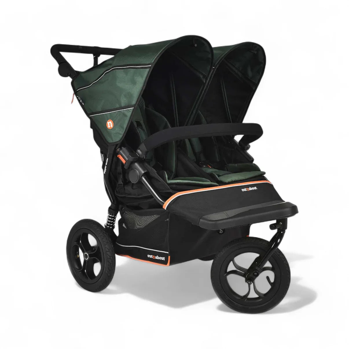 Out n About Nipper V6 Double Pushchair - Sycamore Green 1