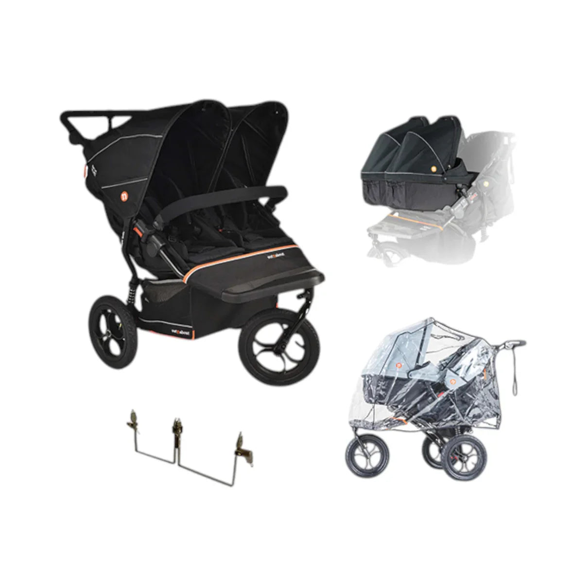 Out n About Nipper V6 Twin Bundle - Summit Black 1