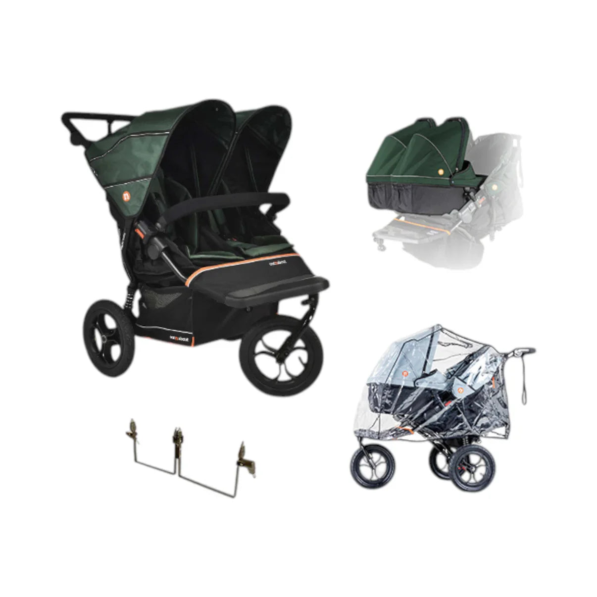 Out n About Nipper V6 Twin Bundle - Sycamore Green 1