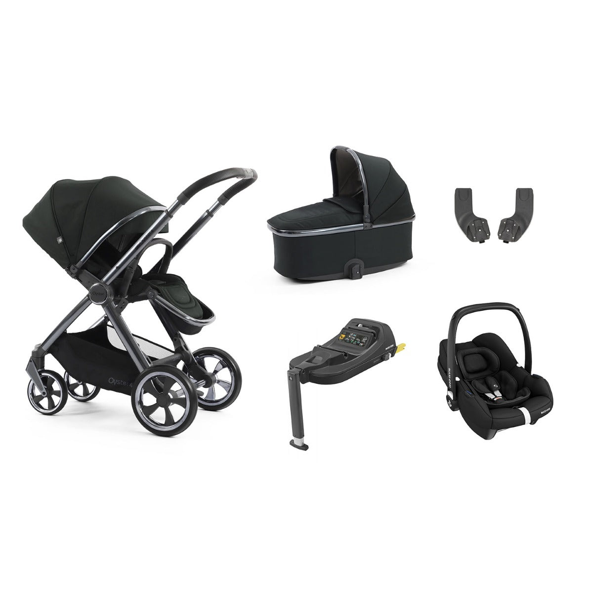 BabyStyle Oyster 4 Essential 5 Piece Maxi-Cosi Cabriofix i-Size Bundle - Black Olive 1
