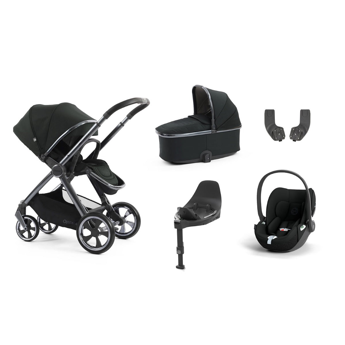 BabyStyle Oyster 4 Essential 5 Piece Cybex Cloud T Bundle - Black Olive 1