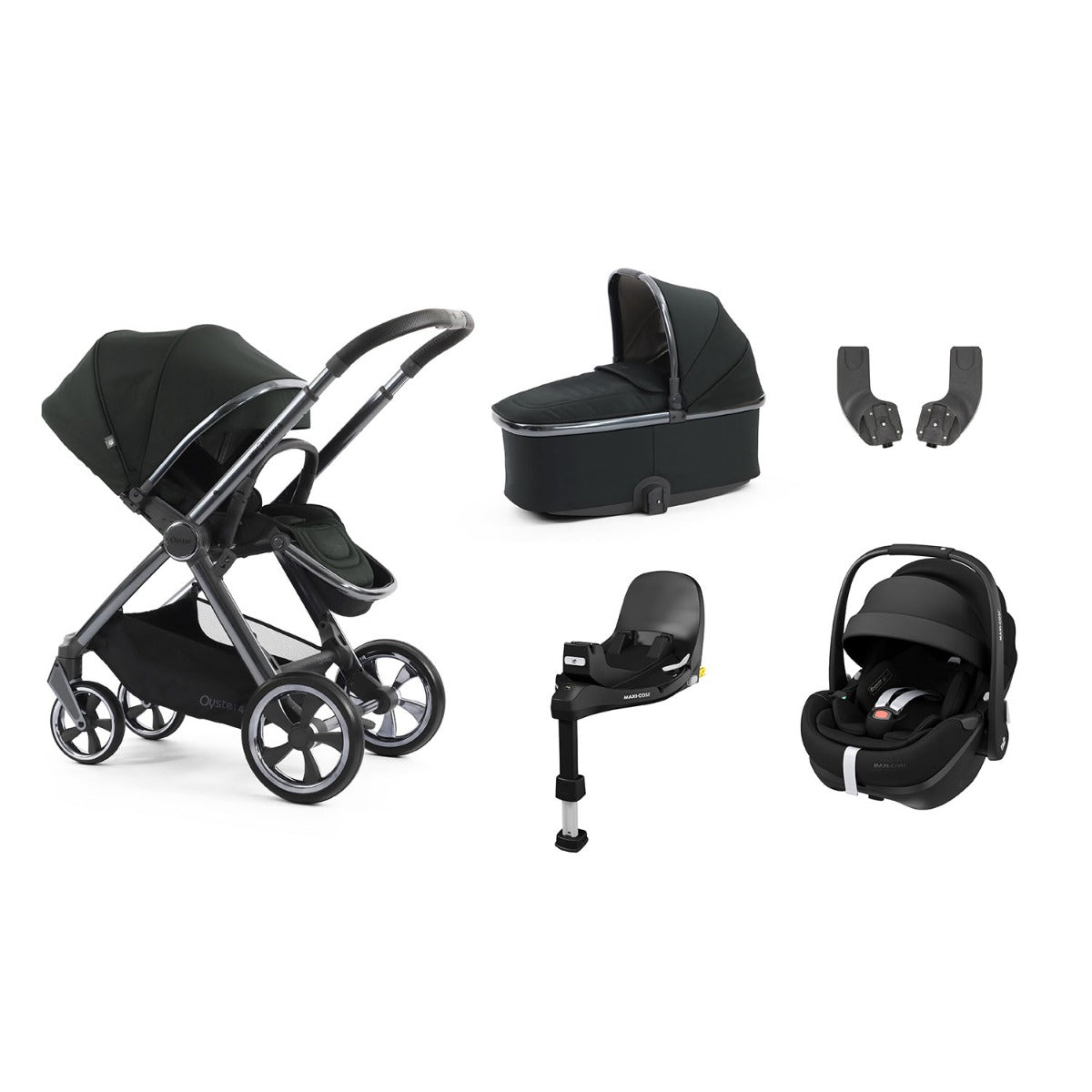 BabyStyle Oyster 4 Essential 5 Piece Maxi-Cosi Pebble 360 Pro2 Bundle - Black Olive 1