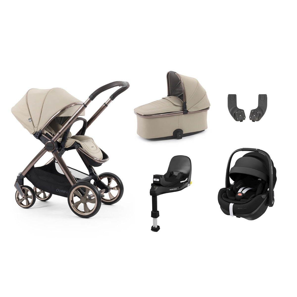 BabyStyle Oyster 4 Essential 5 Piece Maxi-Cosi Pebble 360 Pro2 Bundle - Buttermilk 1