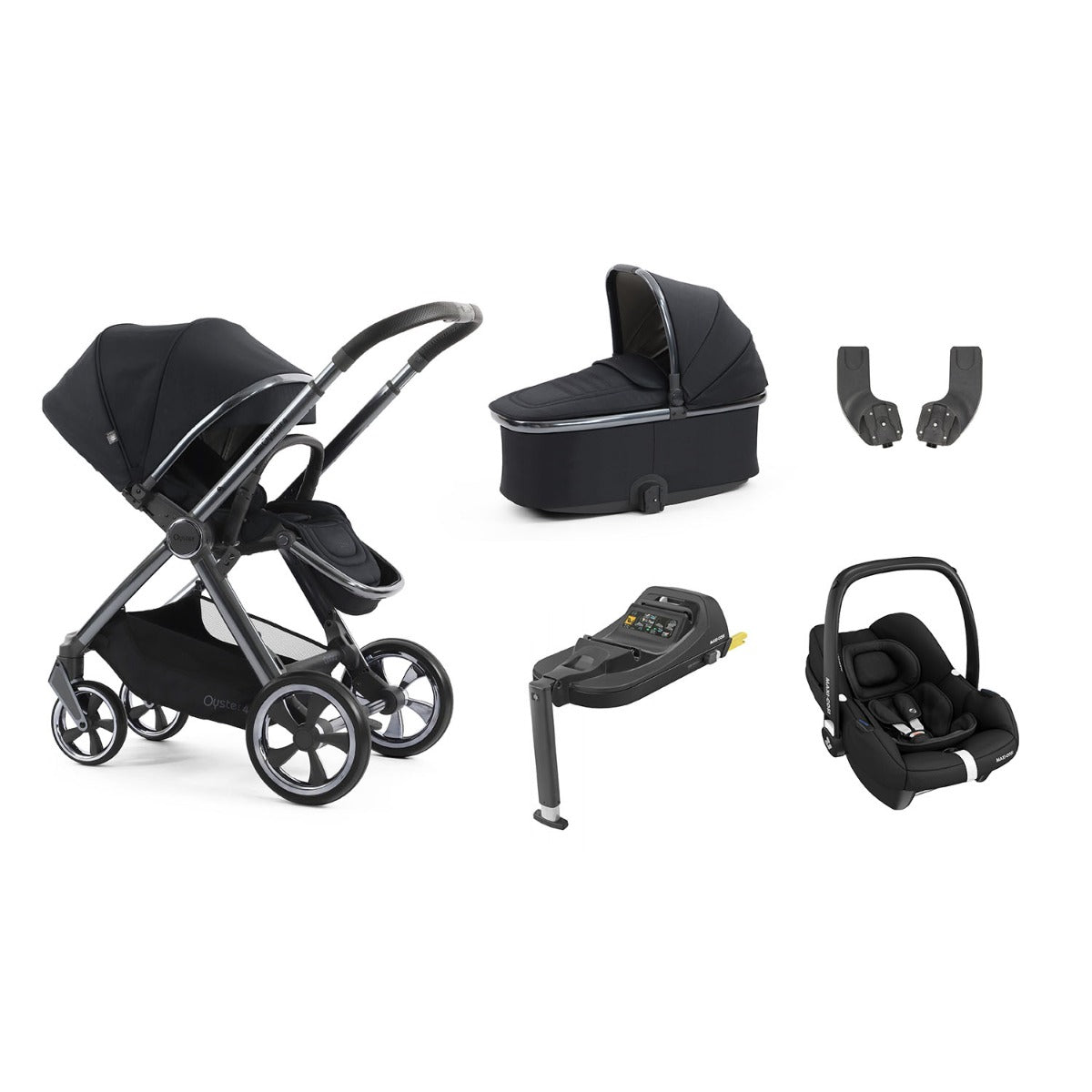 BabyStyle Oyster 4 Essential 5 Piece Maxi-Cosi Cabriofix i-Size Bundle - Carbonite 1