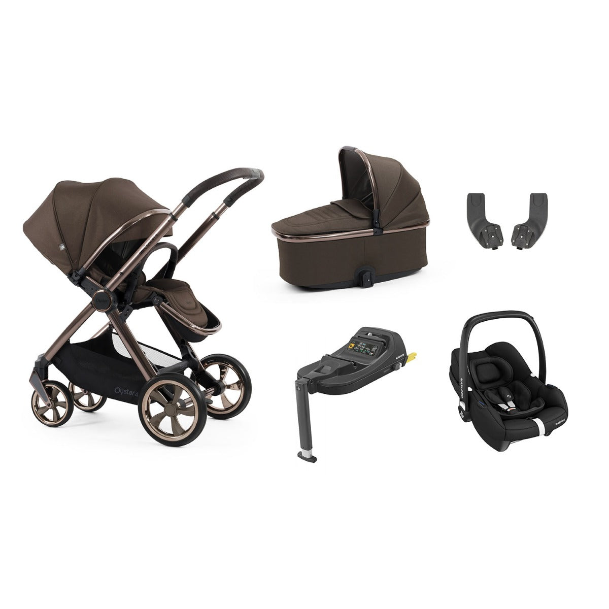 BabyStyle Oyster 4 Essential 5 Piece Maxi-Cosi Cabriofix i-Size Bundle - Chocolate Velvet 1