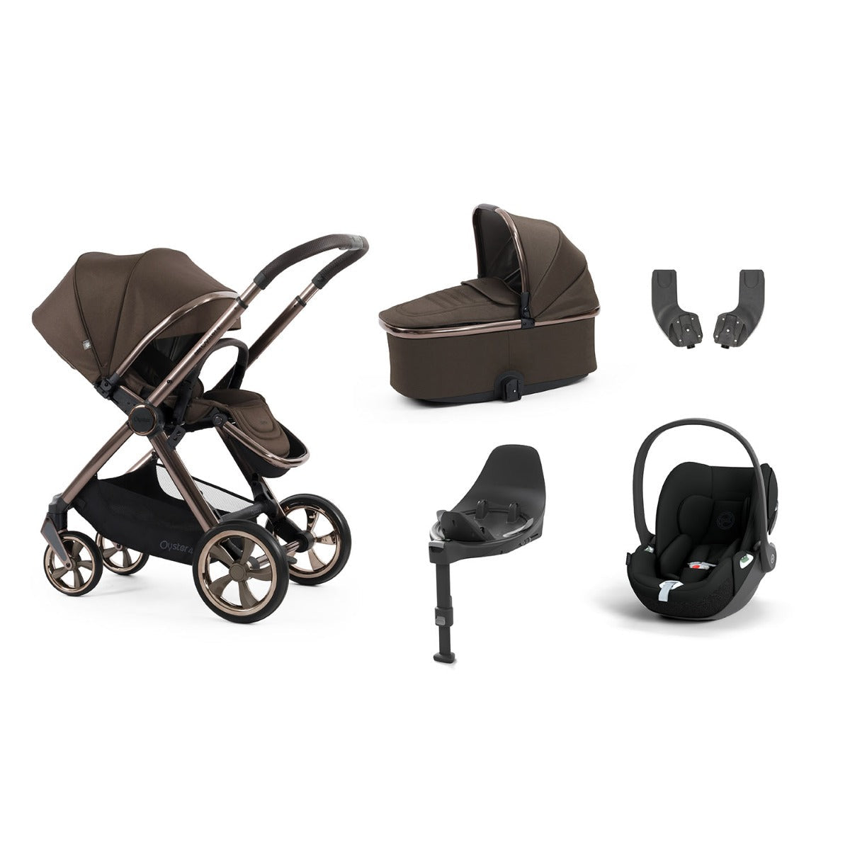 BabyStyle Oyster 4 Essential 5 Piece Cybex Cloud T Bundle - Chocolate Velvet 1