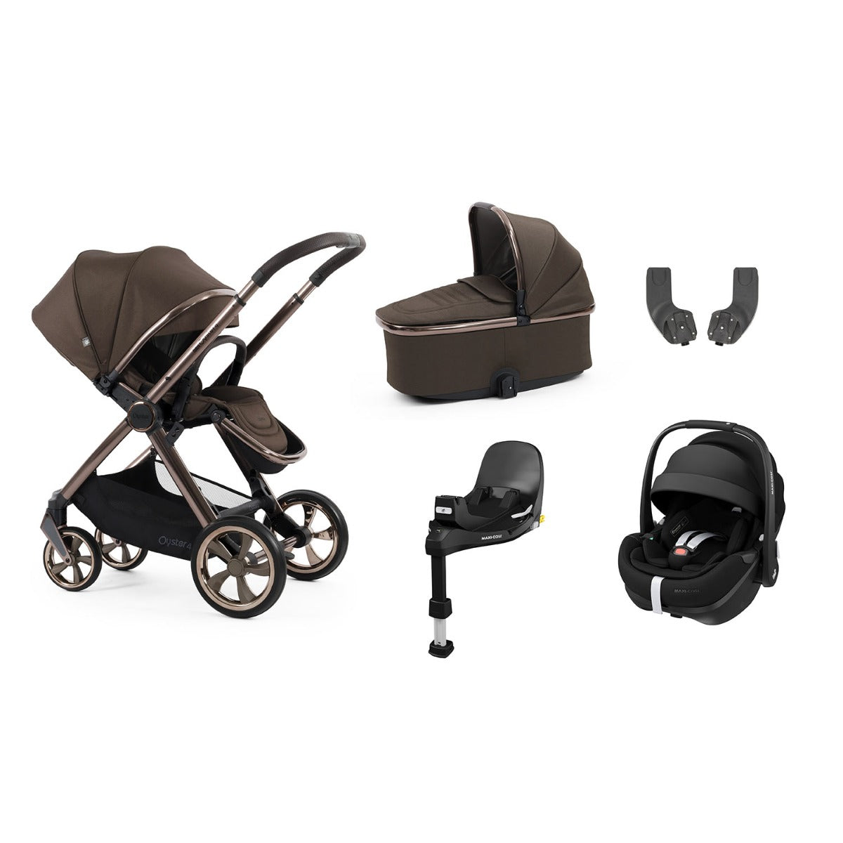 BabyStyle Oyster 4 Essential 5 Piece Maxi-Cosi Pebble 360 Pro2 Bundle - Chocolate Velvet 1
