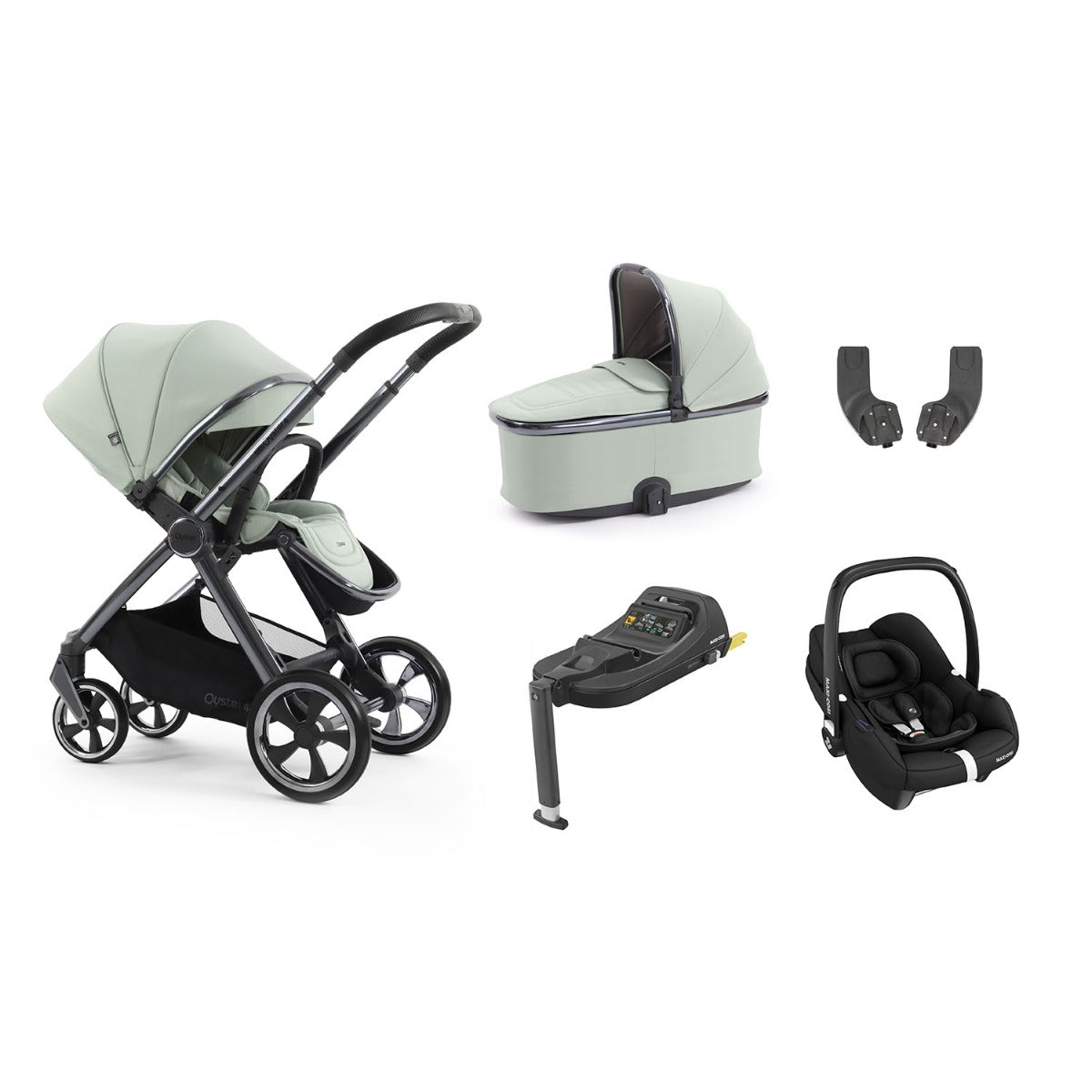 BabyStyle Oyster 4 Essential 5 Piece Maxi-Cosi Cabriofix i-Size Bundle - Pistachio 1