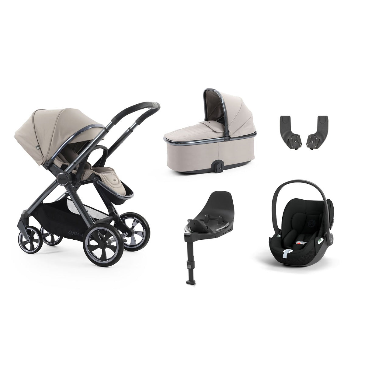 BabyStyle Oyster 4 Essential 5 Piece Cybex Cloud T Bundle - Stone 1