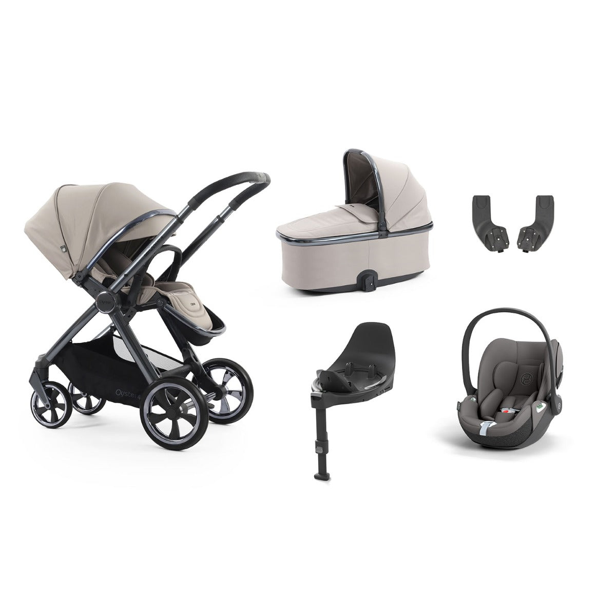 BabyStyle Oyster 4 Essential 5 Piece Cybex Cloud T Bundle - Stone 10