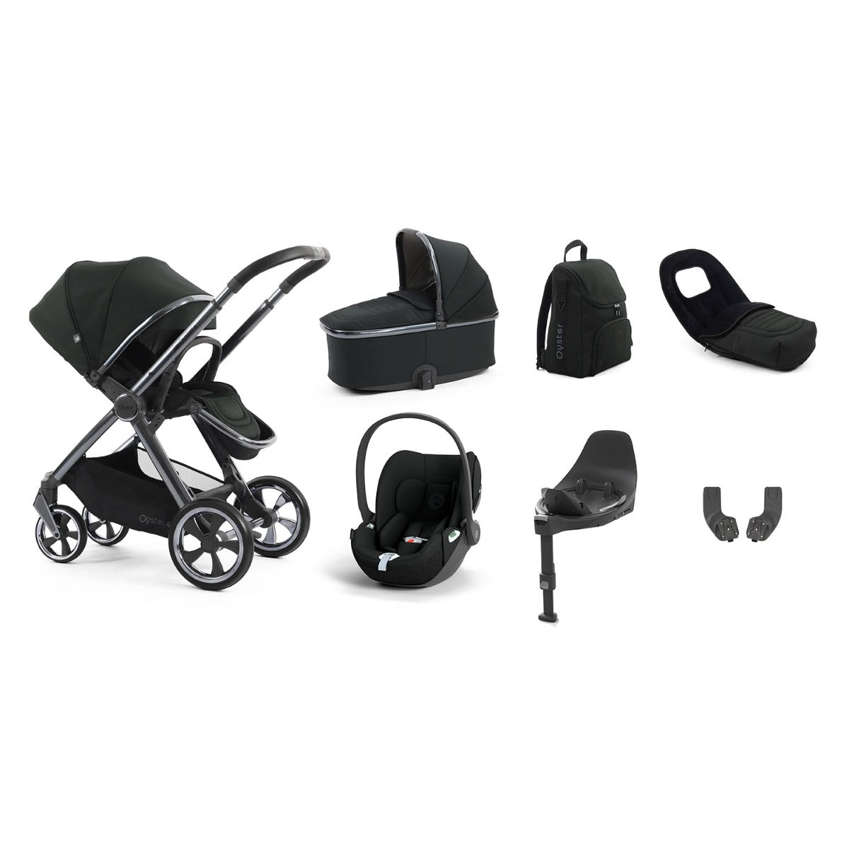 BabyStyle Oyster 4 Luxury 7 Piece Cybex Cloud T Bundle - Black Olive 1