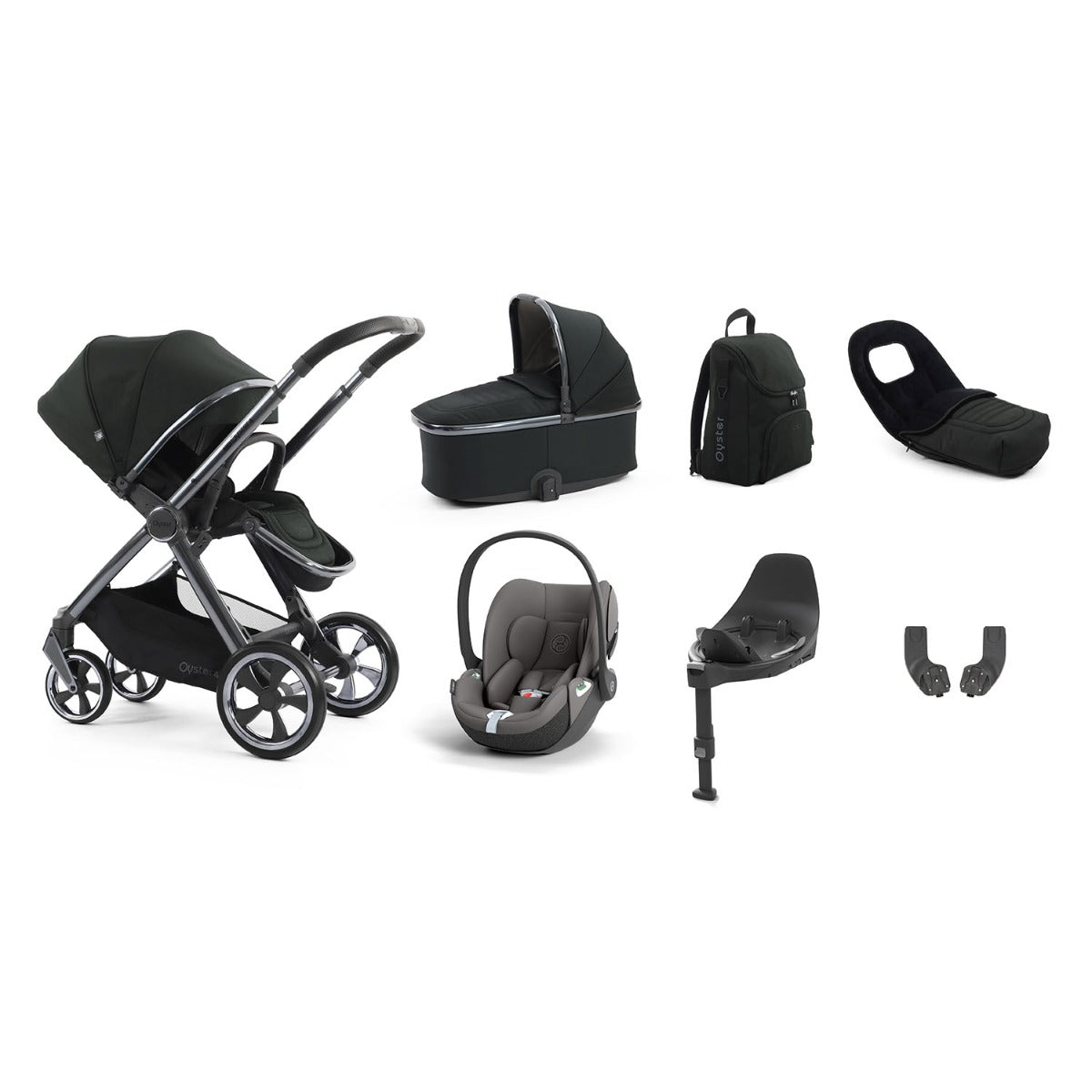 BabyStyle Oyster 4 Luxury 7 Piece Cybex Cloud T Bundle - Black Olive 2