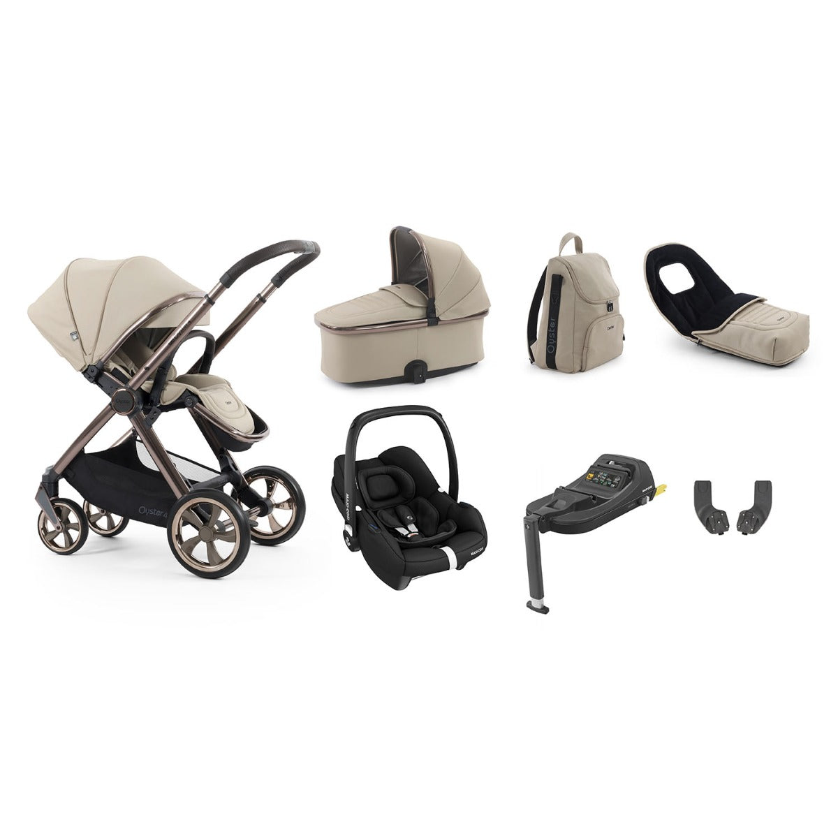 BabyStyle Oyster 4 Luxury 7 Piece Maxi-Cosi Cabriofix i-Size Bundle - Buttermilk 1