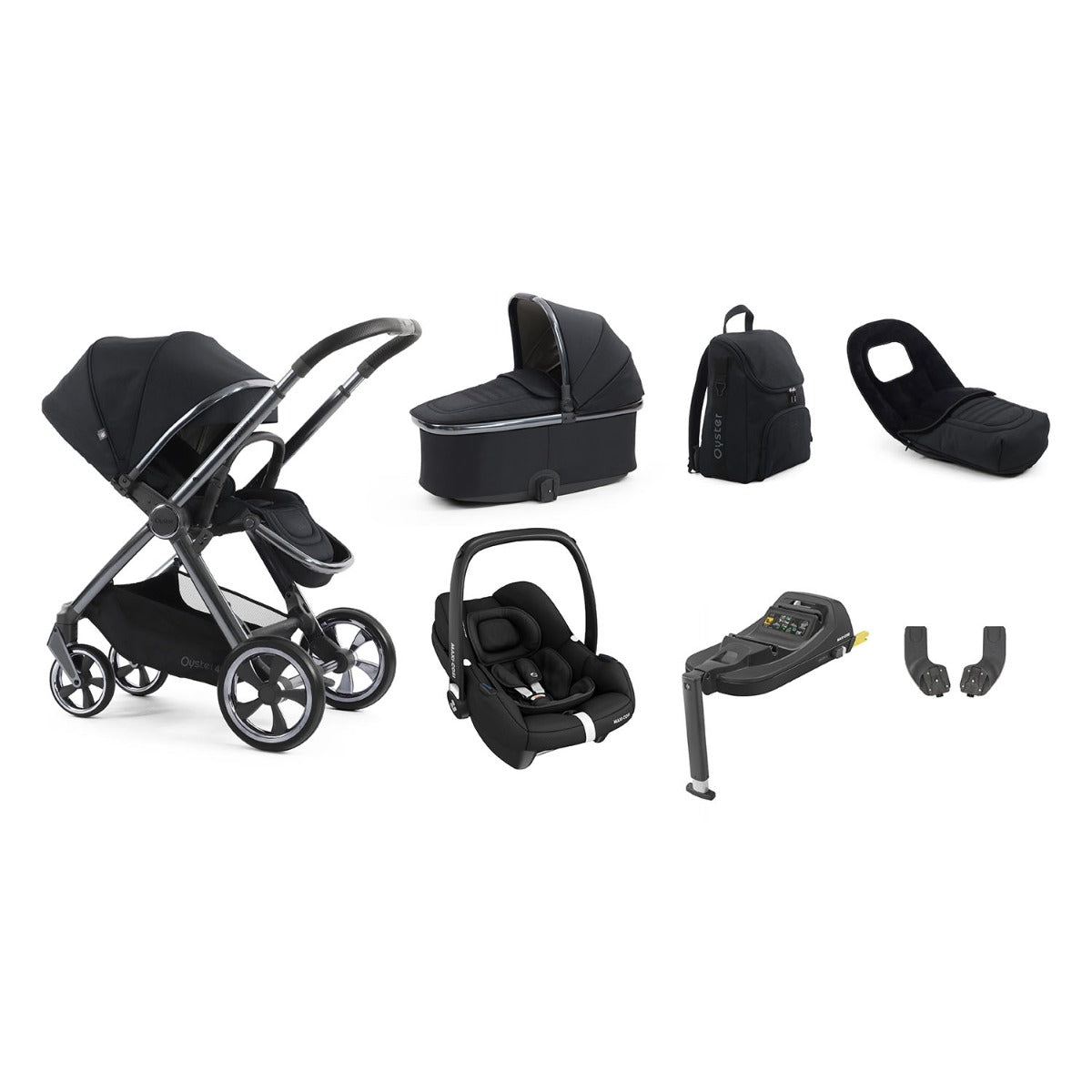 BabyStyle Oyster 4 Luxury 7 Piece Maxi-Cosi Cabriofix i-Size Bundle - Carbonite 1
