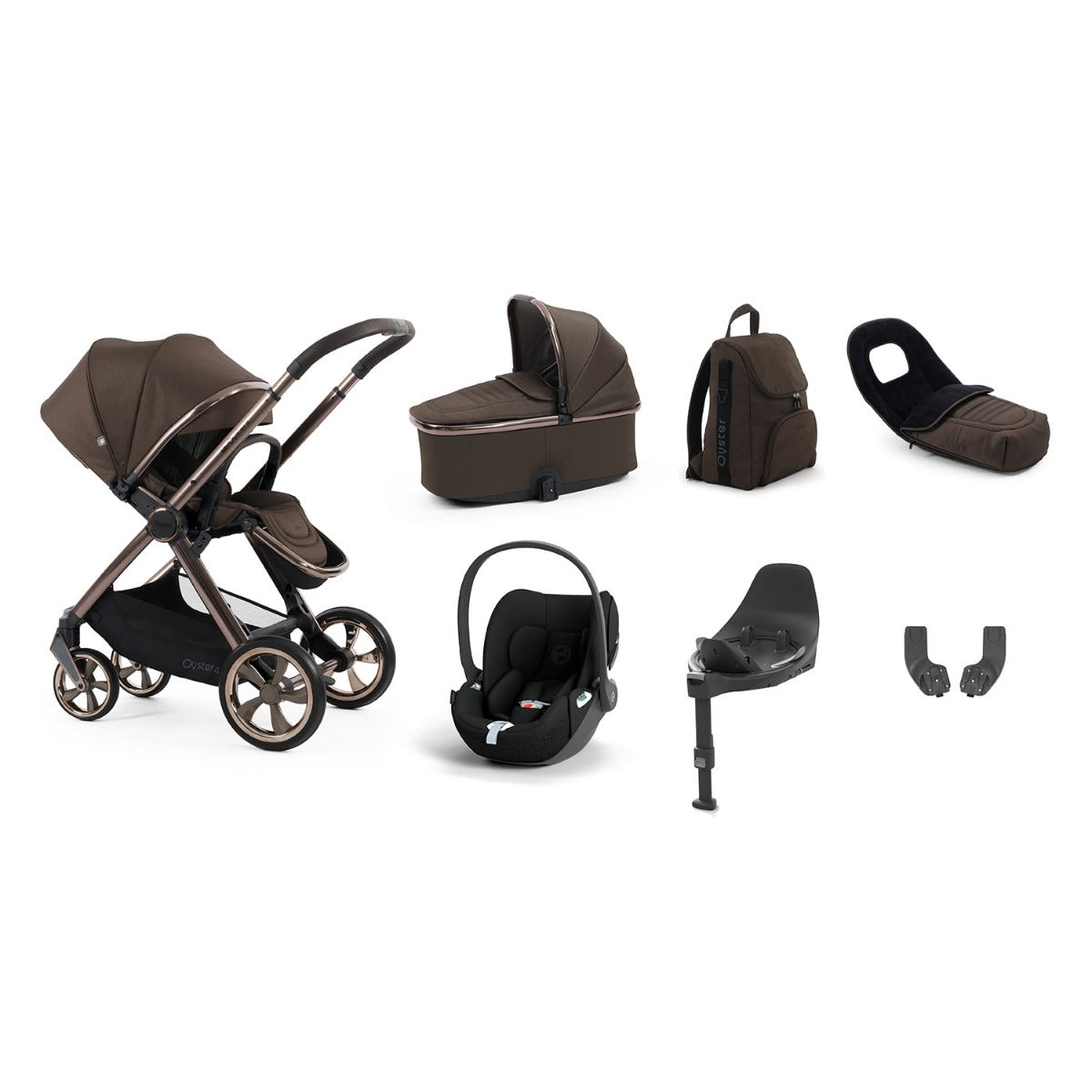 BabyStyle Oyster 4 Luxury 7 Piece Cybex Cloud T Bundle - Chocolate Velvet 1