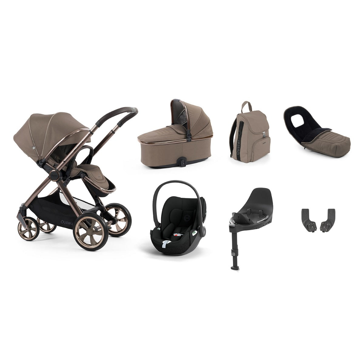 BabyStyle Oyster 4 Luxury 7 Piece Cybex Cloud T Bundle - Mink 1