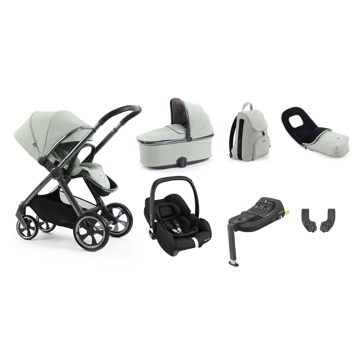 BabyStyle Oyster 4 Luxury 7 Piece Maxi-Cosi Cabriofix i-Size Bundle - Pistachio 1