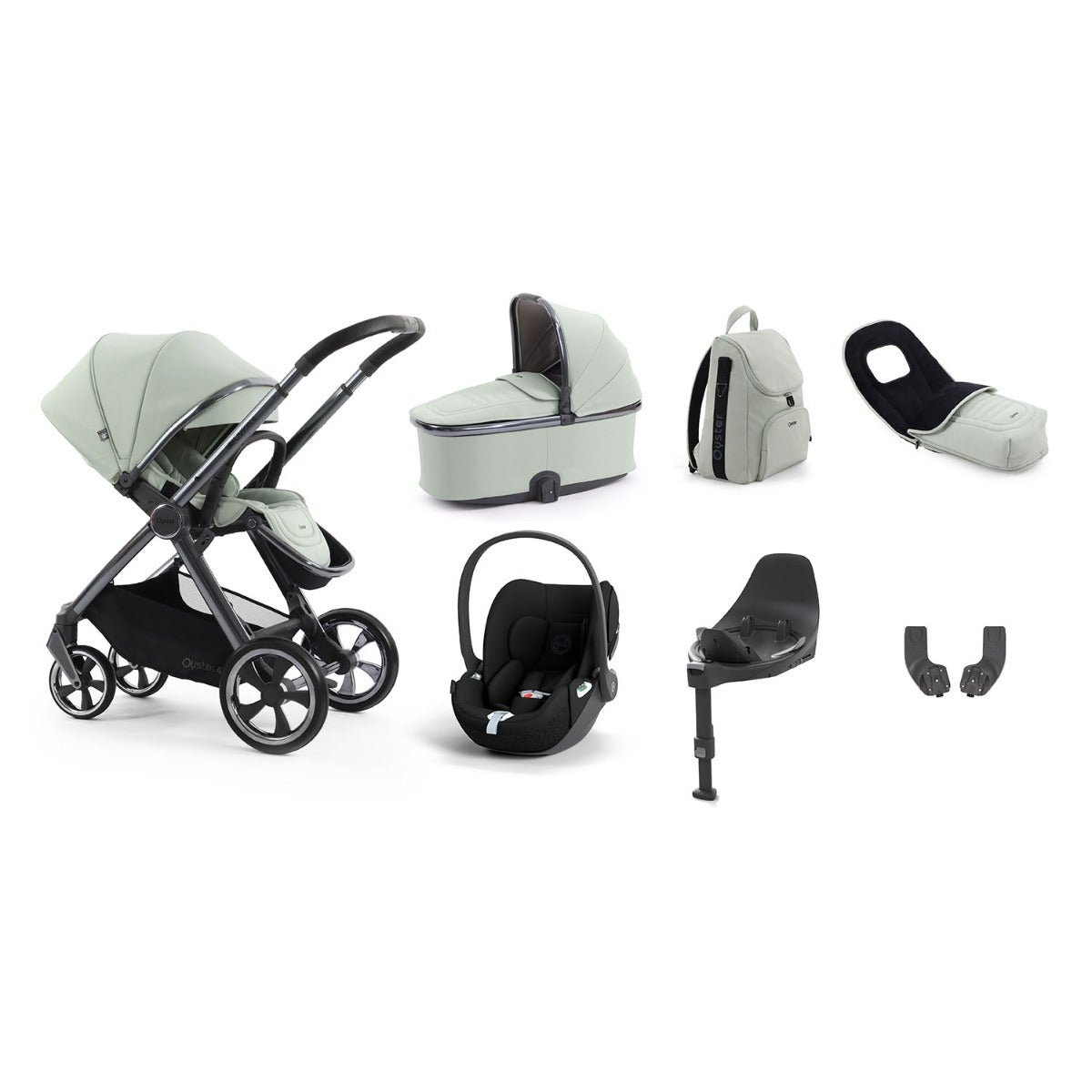 BabyStyle Oyster 4 Luxury 7 Piece Cybex Cloud T Bundle - Pistachio 1