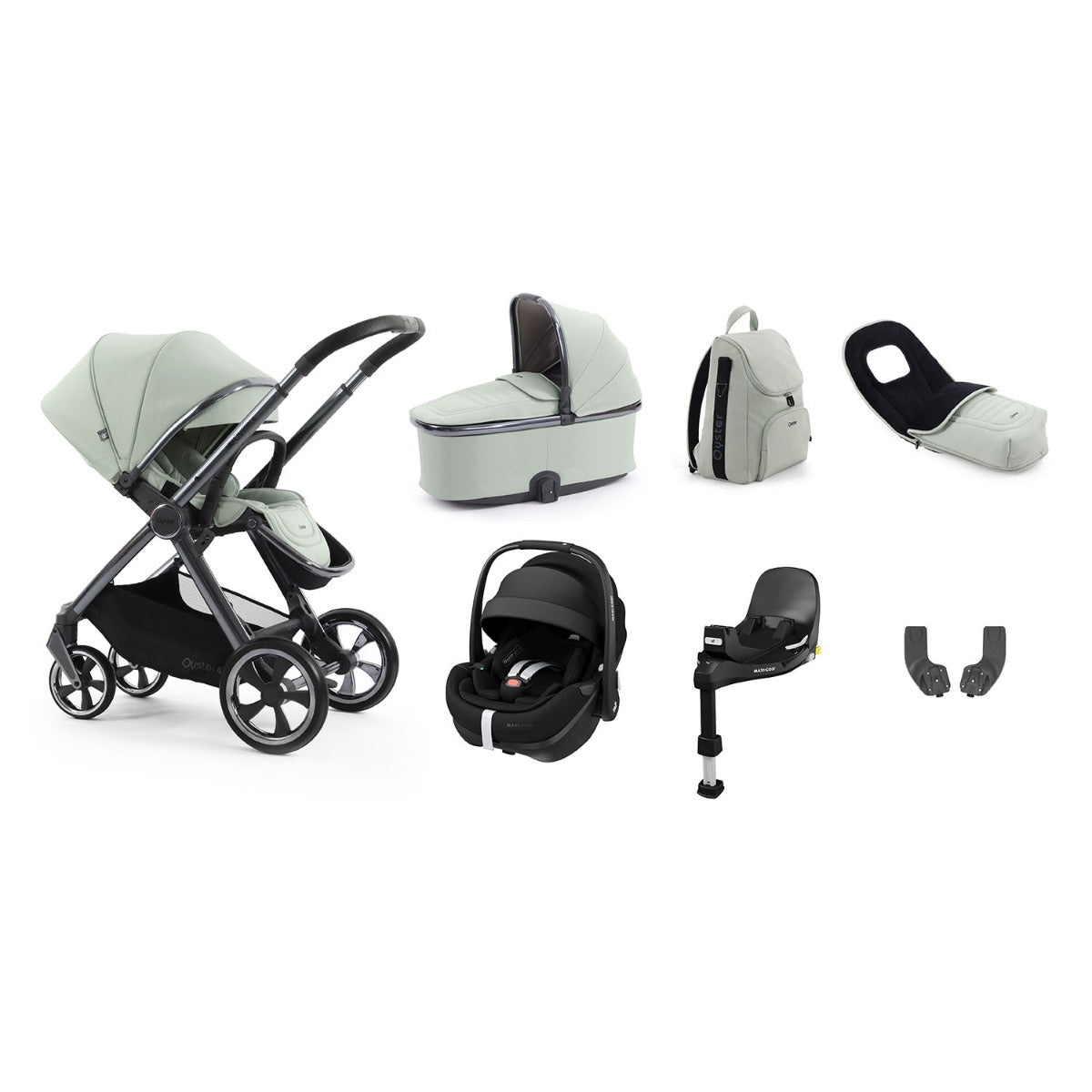 BabyStyle Oyster 4 Luxury 7 Piece Maxi-Cosi Pebble 360 Pro2 Bundle - Pistachio 1