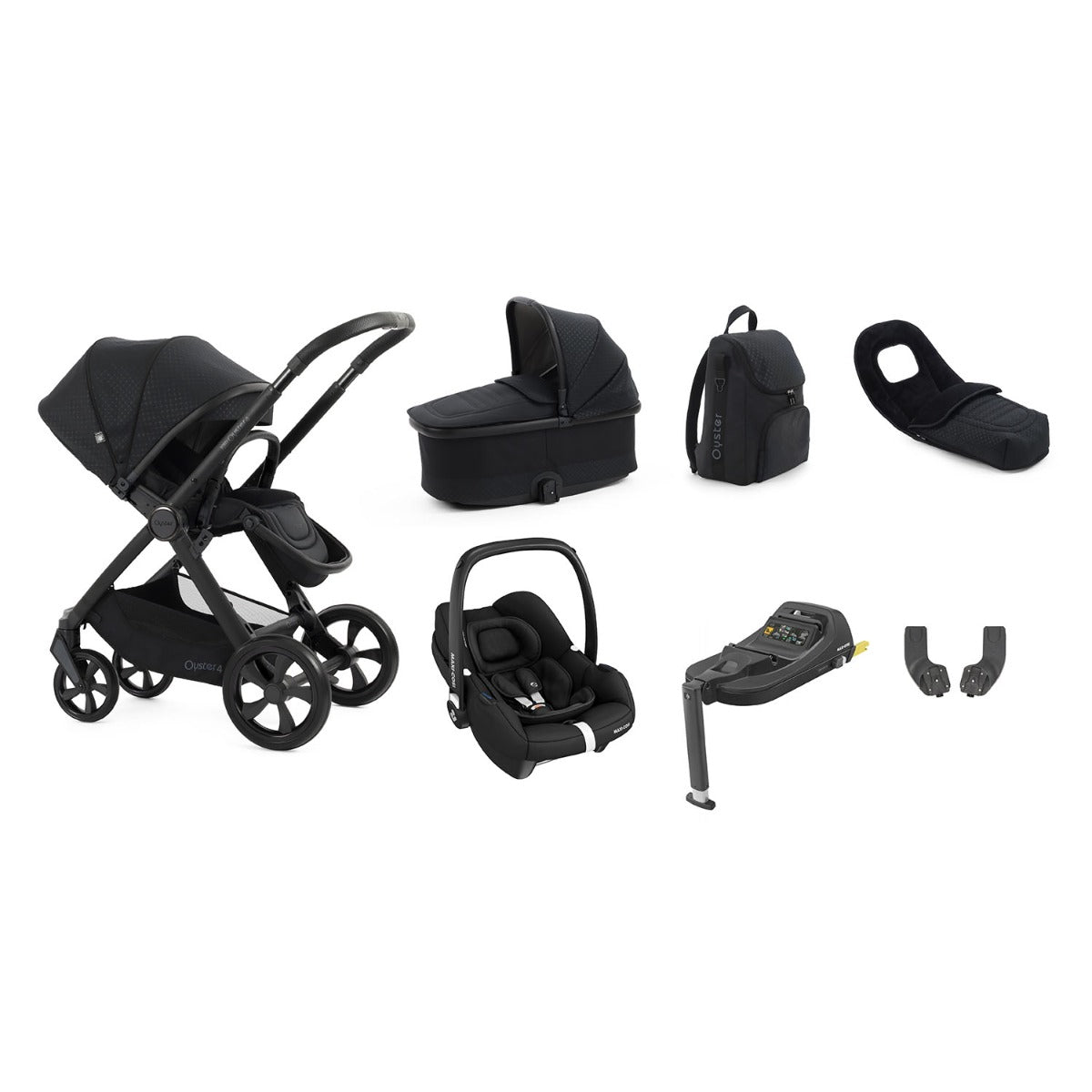 BabyStyle Oyster 4 Luxury 7 Piece Maxi-Cosi Cabriofix i-Size Bundle - Raven 1