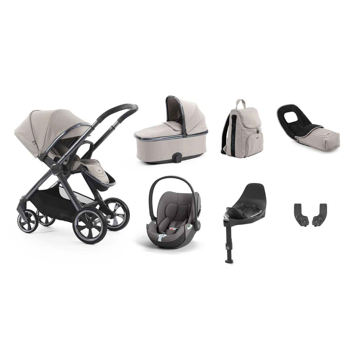 BabyStyle Oyster 4 Luxury 7 Piece Cybex Cloud T Bundle - Stone 11
