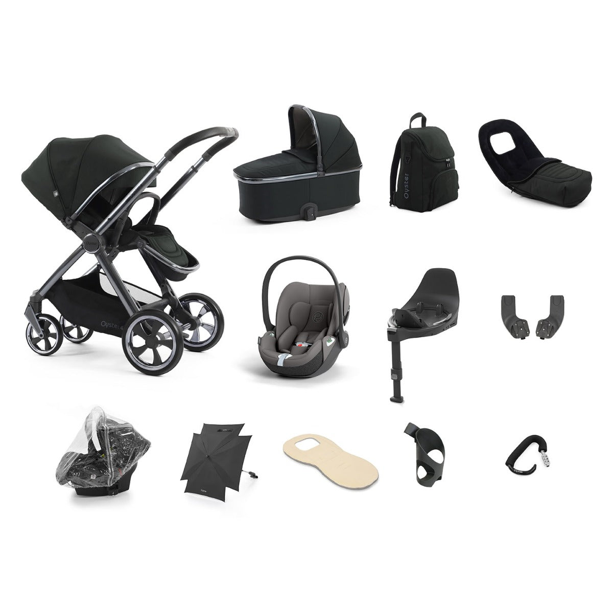 BabyStyle Oyster 4 Ultimate 12 Piece Cybex Cloud T Bundle - Black Olive 8