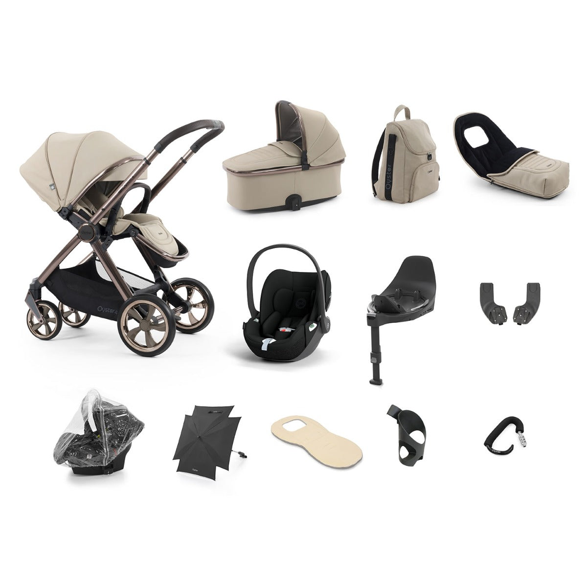 BabyStyle Oyster 4 Ultimate 12 Piece Cybex Cloud T Bundle - Buttermilk 1