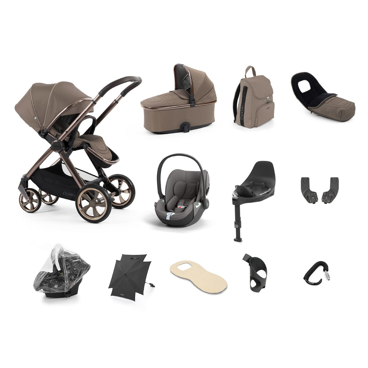BabyStyle Oyster 4 Ultimate 12 Piece Cybex Cloud T Bundle - Mink 16