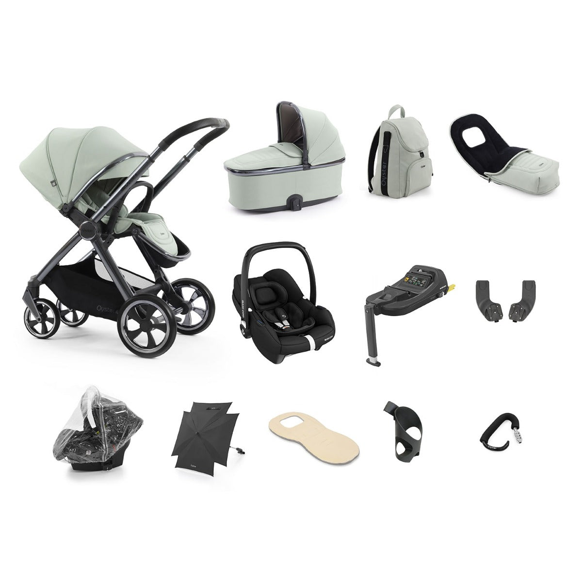 BabyStyle Oyster 4 Ultimate 12 Piece Maxi-Cosi Cabriofix i-Size Bundle - Pistachio 1