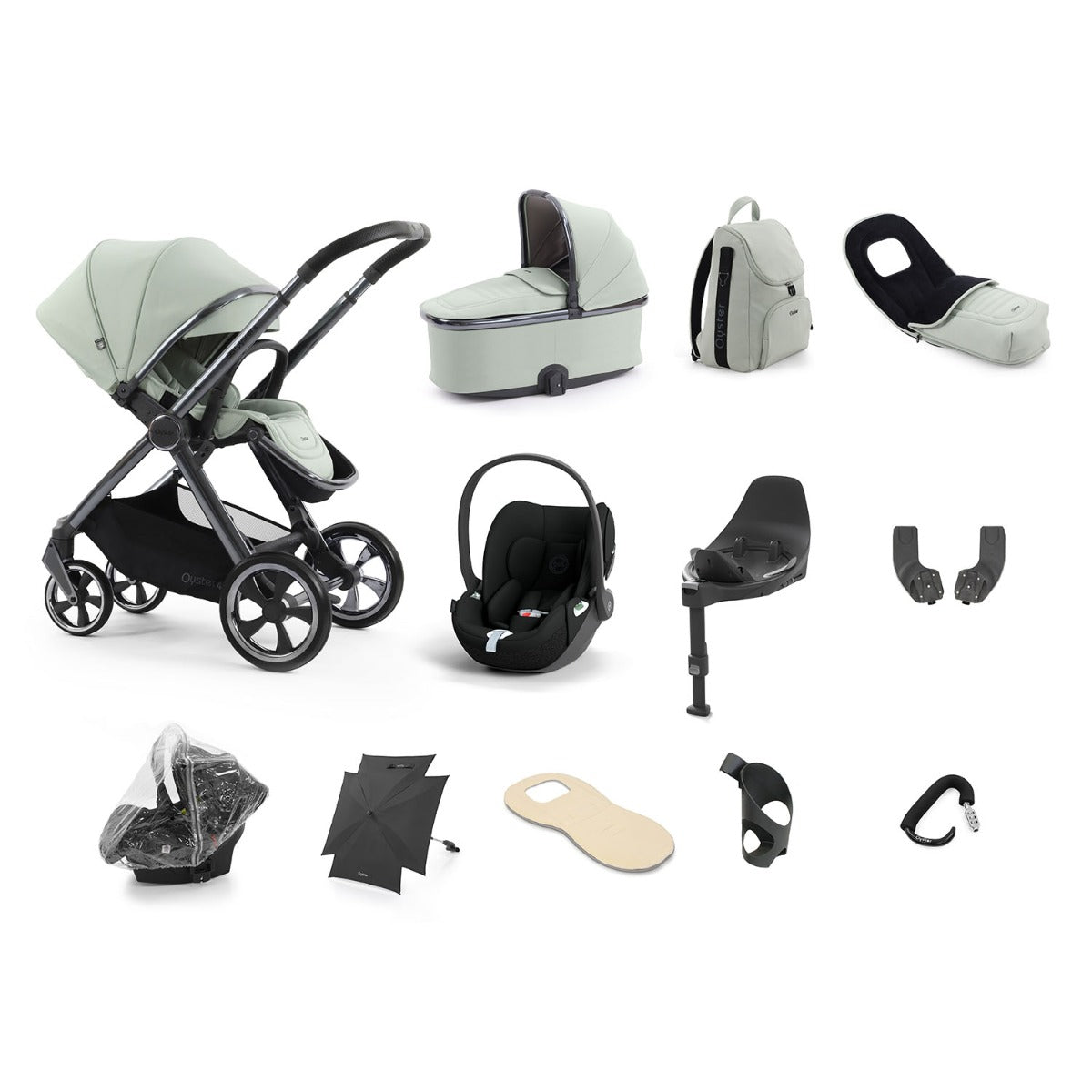 BabyStyle Oyster 4 Ultimate 12 Piece Cybex Cloud T Bundle - Pistachio 1