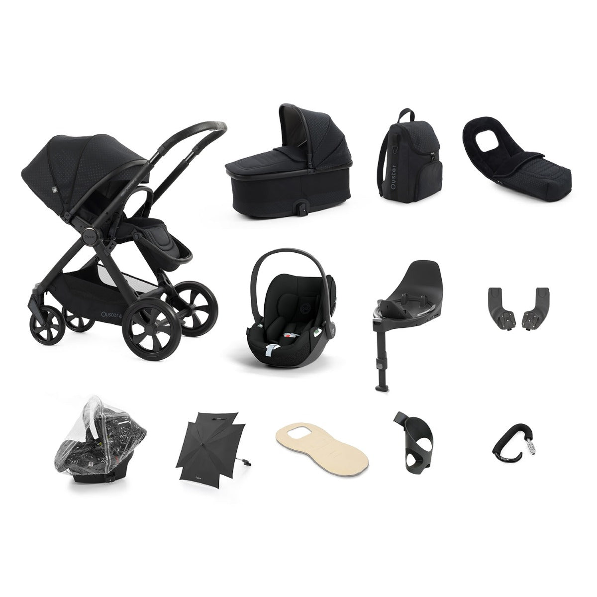 BabyStyle Oyster 4 Ultimate 12 Piece Cybex Cloud T Bundle - Raven 1