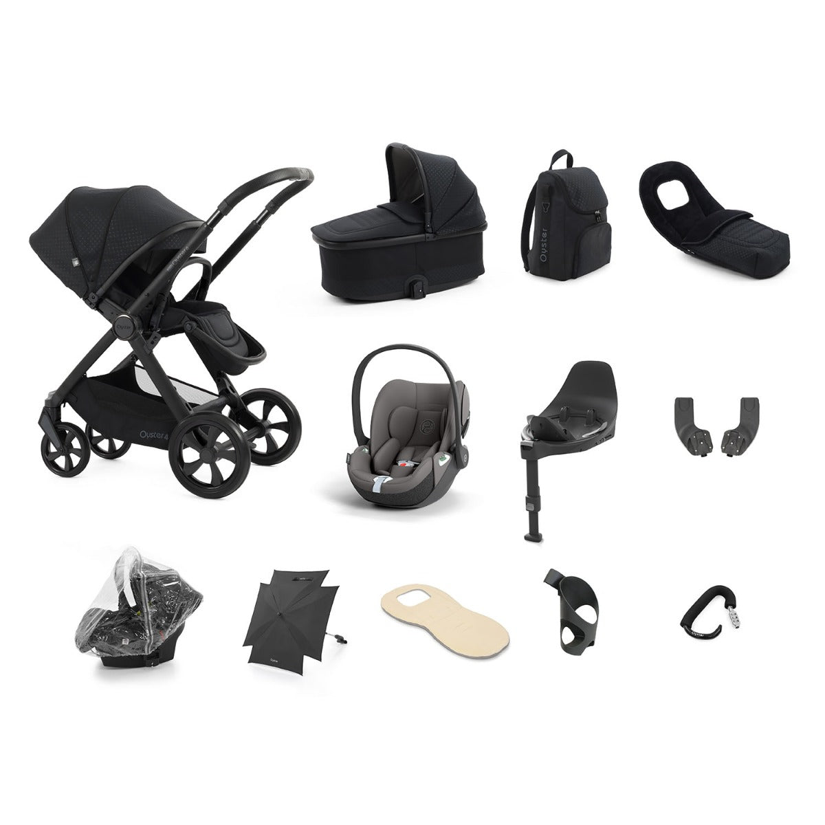 BabyStyle Oyster 4 Ultimate 12 Piece Cybex Cloud T Bundle - Raven 20