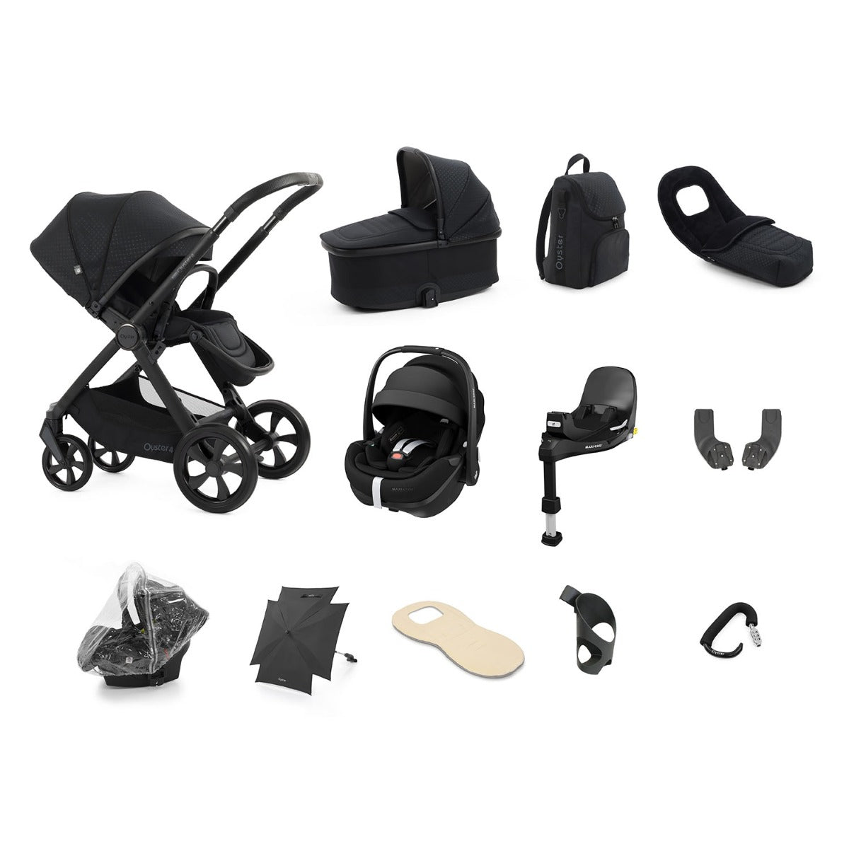 BabyStyle Oyster 4 Ultimate 12 Piece Maxi-Cosi Pebble 360 Pro2 Bundle - Raven 1