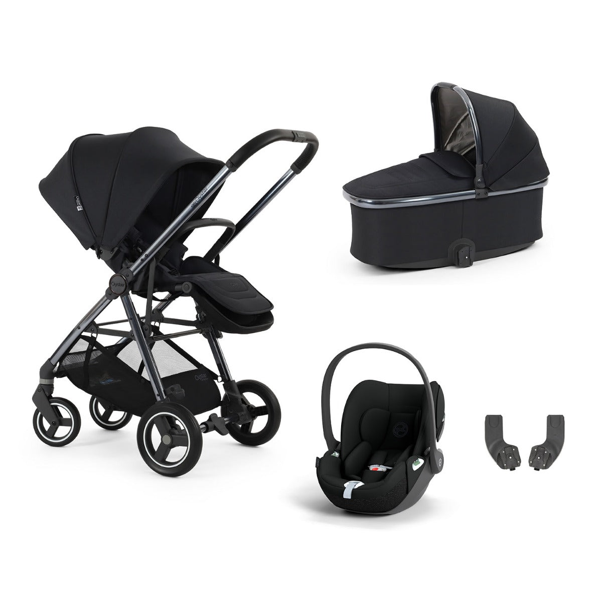 BabyStyle Oyster Gravity+ 4 Piece Cybex Cloud T Bundle - Carbonite 1
