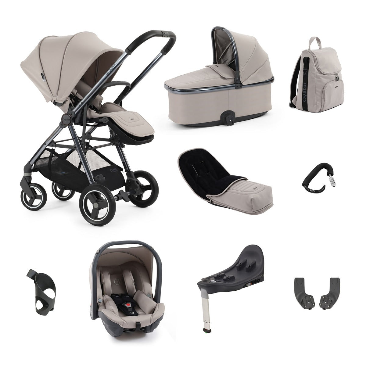 BabyStyle Oyster Gravity+ 9 Piece Capsule Bundle - Stone 1