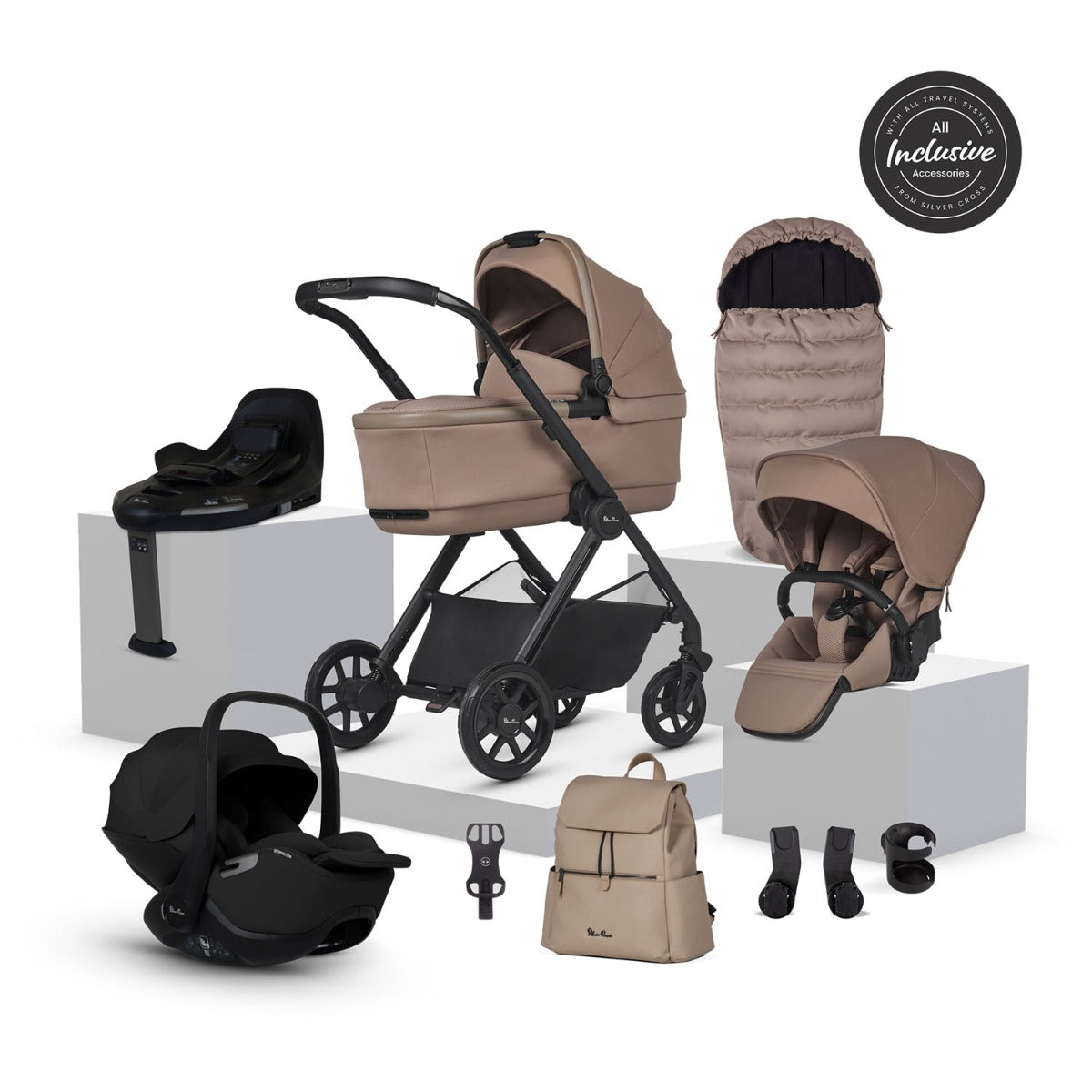 Silver Cross Reef 2 Ultimate 360 Car Seat Bundle - Mocha 4