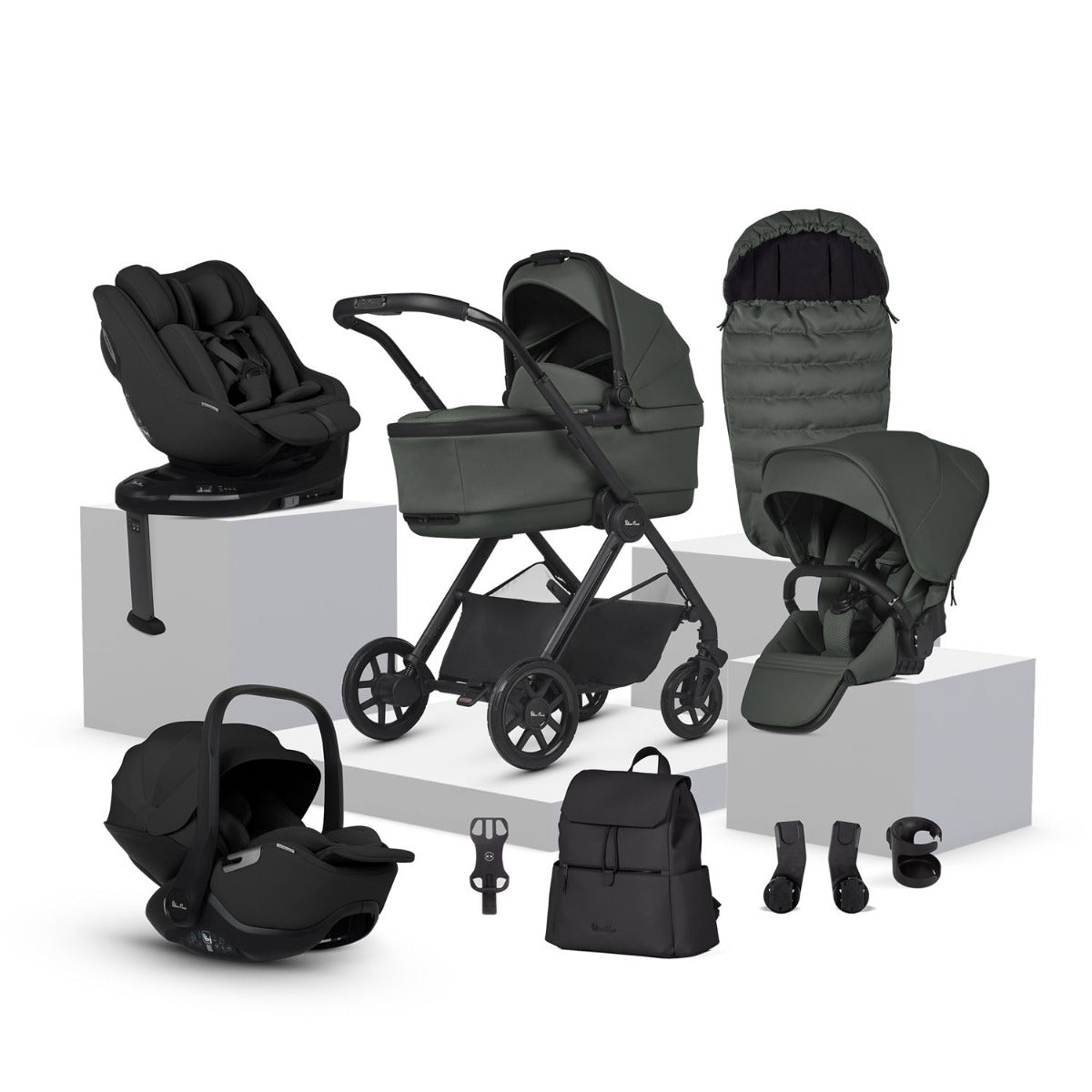 Silver Cross Reef 2 Ultimate 360 Family Car Seat Bundle - Pewter 1