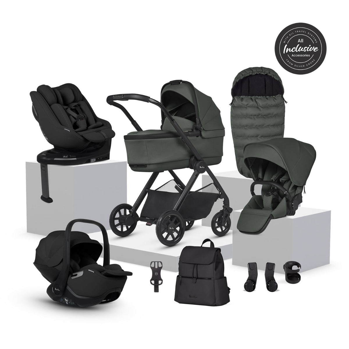 Silver Cross Reef 2 Ultimate 360 Family Car Seat Bundle - Pewter 4