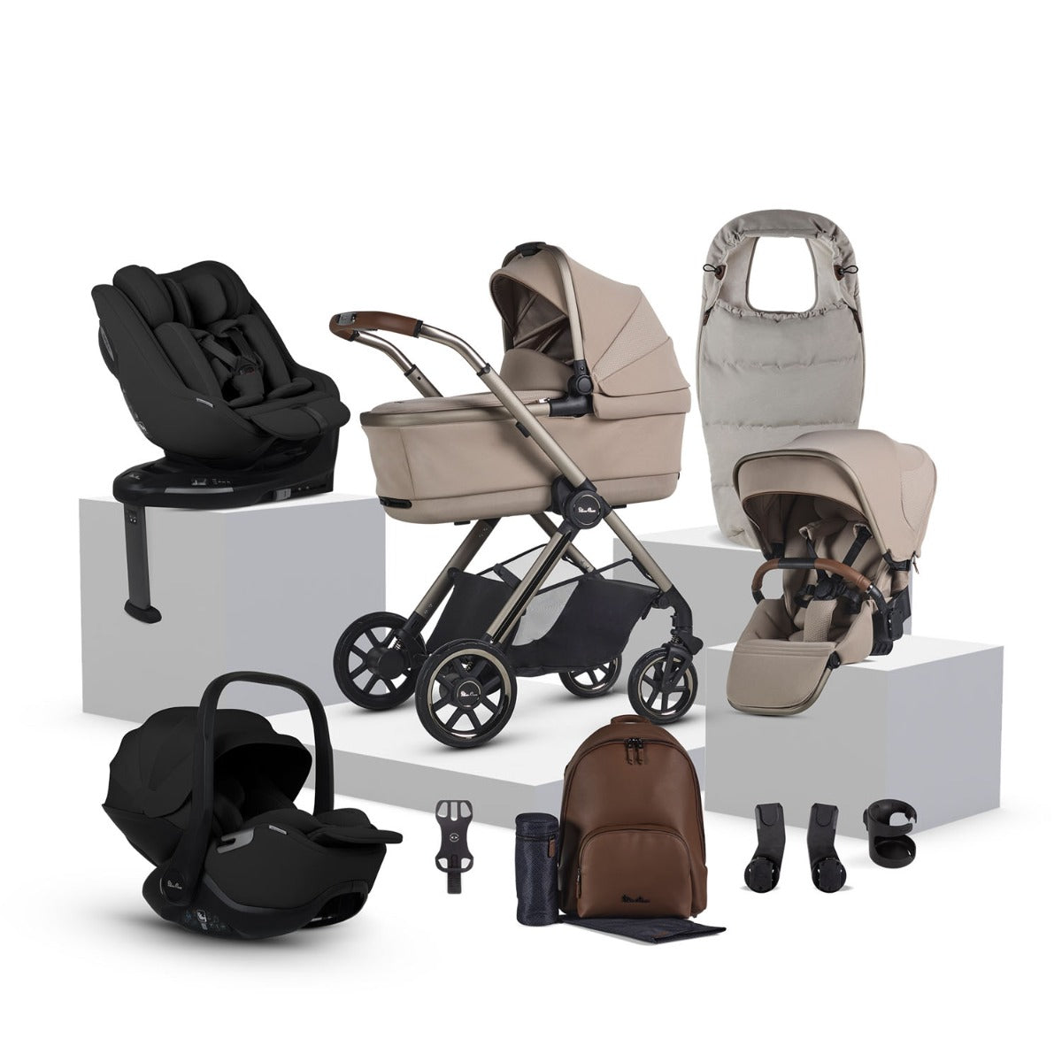 Silver Cross Reef 2 Special Edition Ultimate 360 Family Car Seat Bundle - Frappe 1