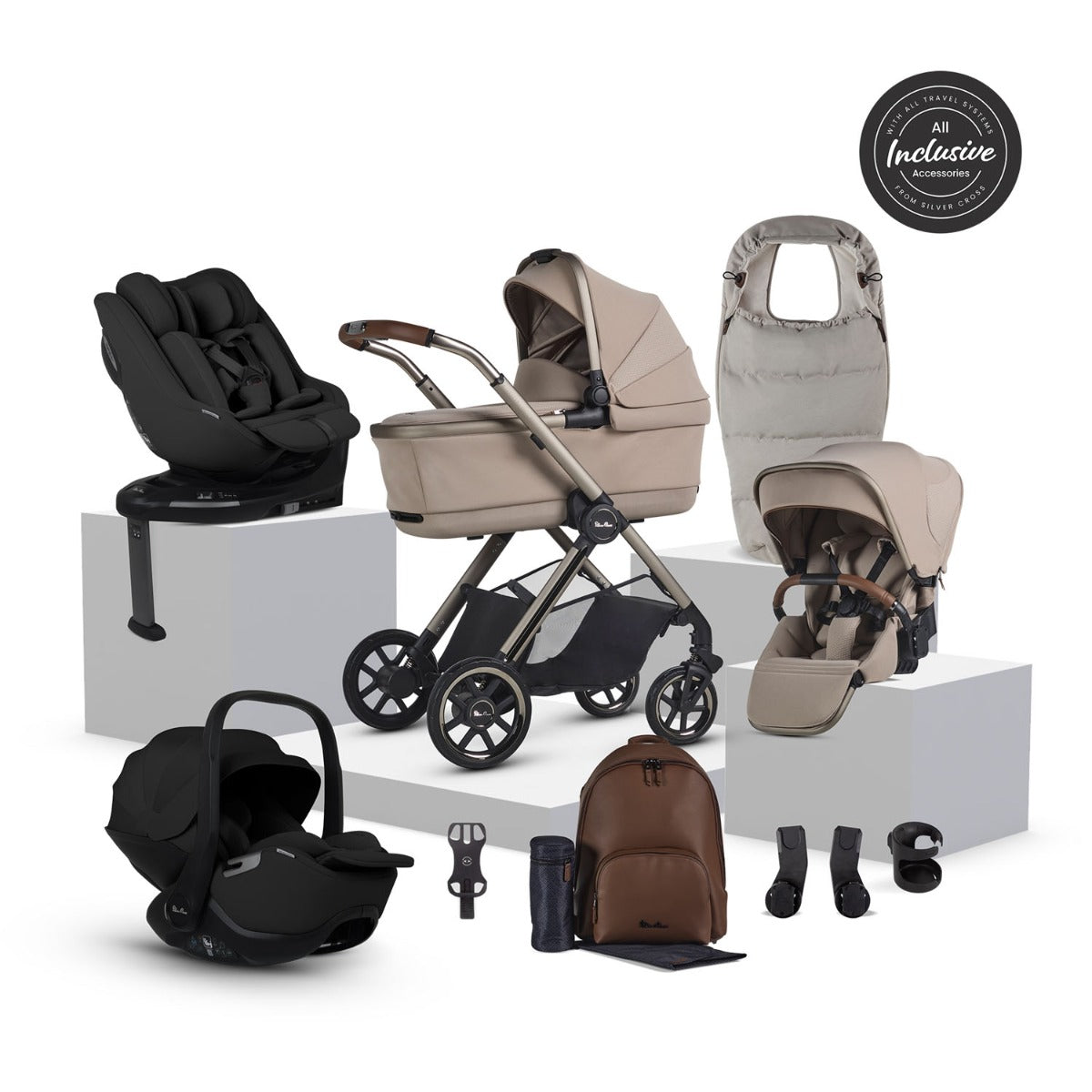 Silver Cross Reef 2 Special Edition Ultimate 360 Family Car Seat Bundle - Frappe 4