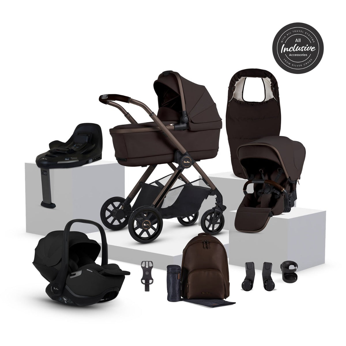 Silver Cross Reef 2 Special Edition Ultimate 360 Car Seat Bundle - Ganache 3