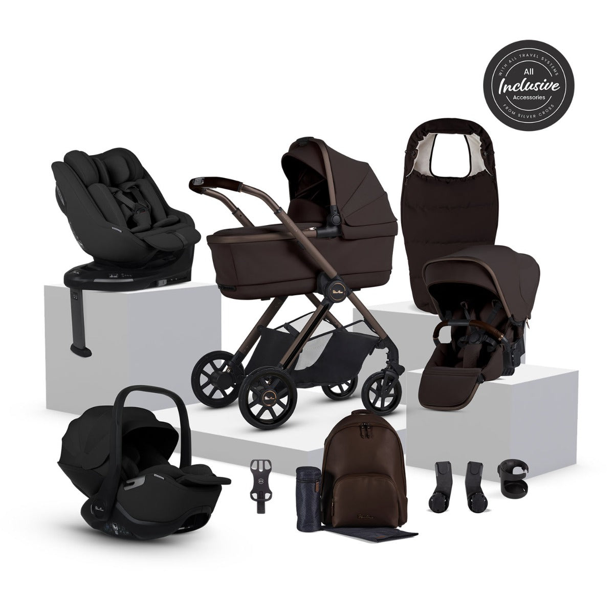Silver Cross Reef 2 Special Edition Ultimate 360 Family Car Seat Bundle - Ganache 4