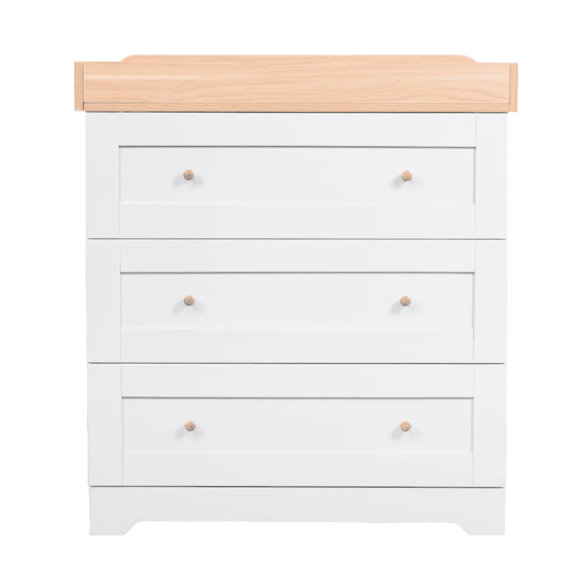 Tutti Bambini Malmo Cot Bed with Rio Furniture 3 Piece Room Set - Dove Grey/Honey Oak