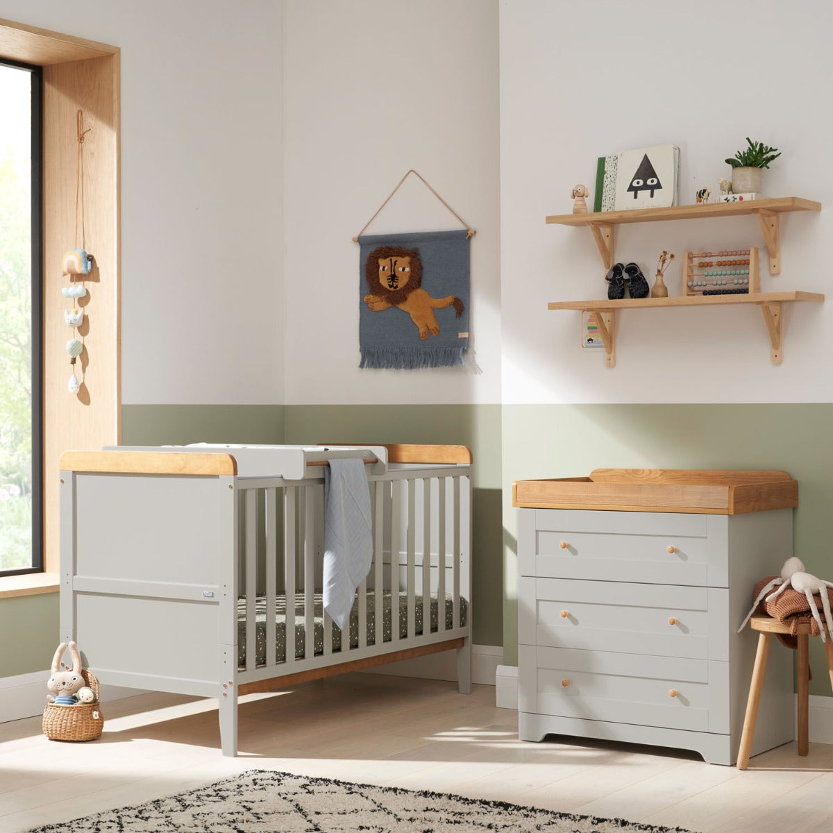 Tutti Bambini Rio 2pc Room Set - Dove Grey/Oak 1