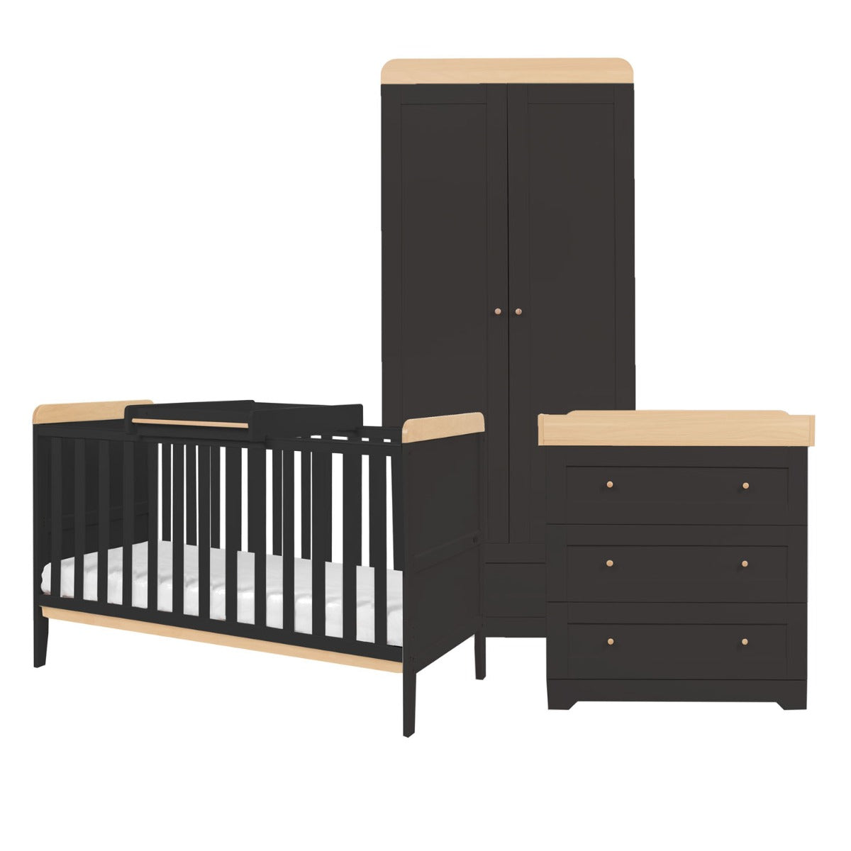 Tutti Bambini Rio 3pc Room Set - Slate/Oak 5