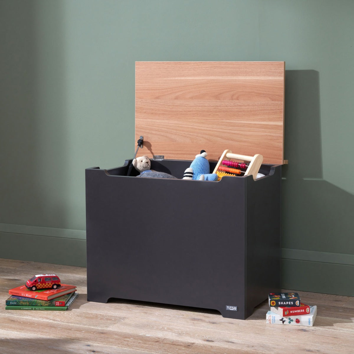 Tutti Bambini Rio Toy Box - Slate/Oak 2