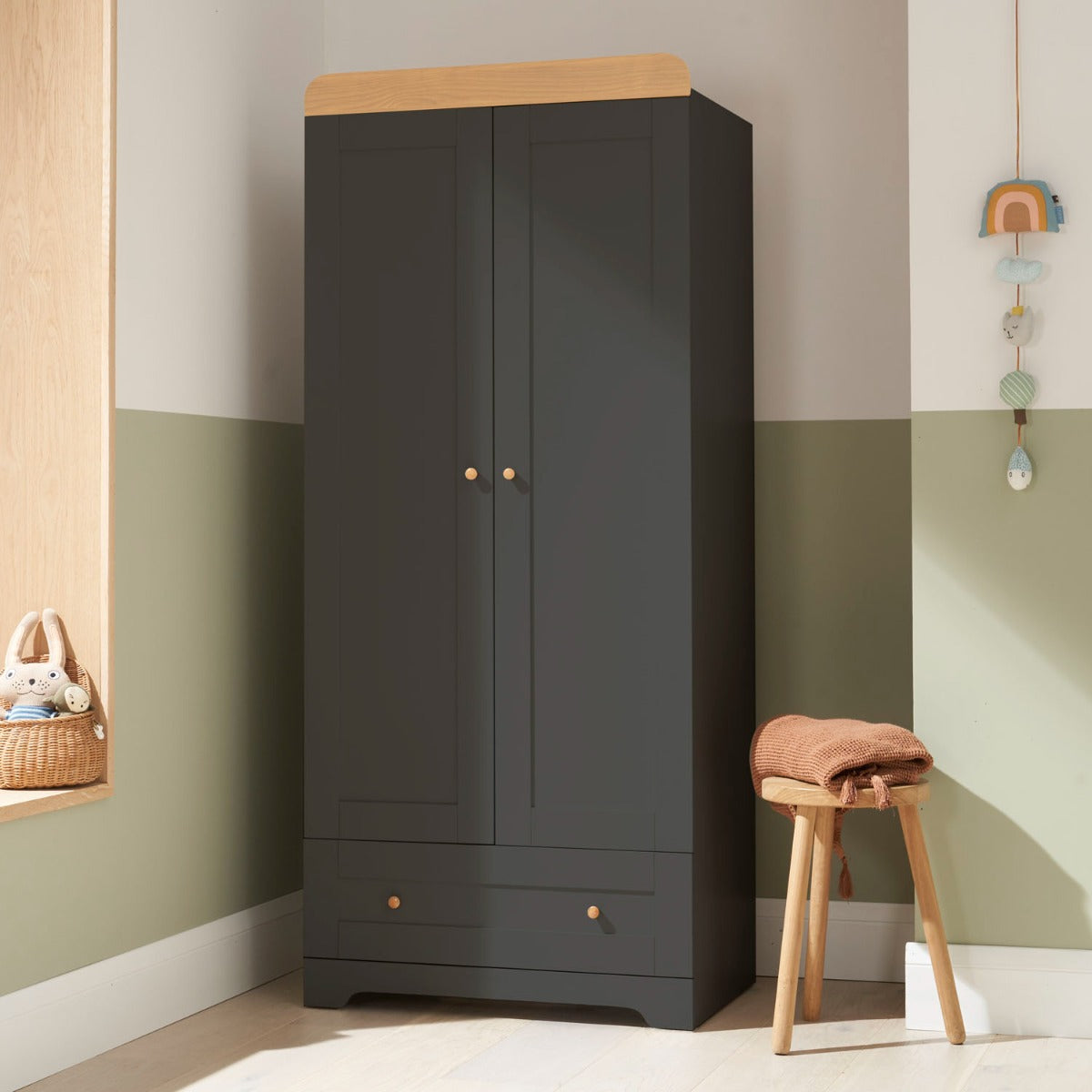 Tutti Bambini Rio Wardrobe - Slate/Oak 1