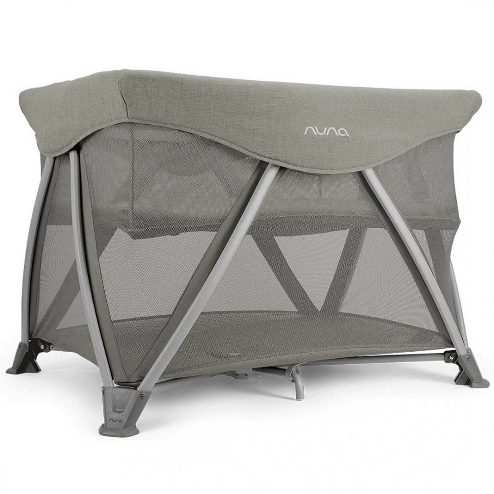Nuna SENA Aire Travel Cot with Zip On Bassinet - Frost 1