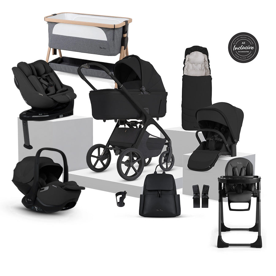 Silver Cross Cove 2 Ultimate 360 Family Car Seat & Accessory Bundle - Onyx